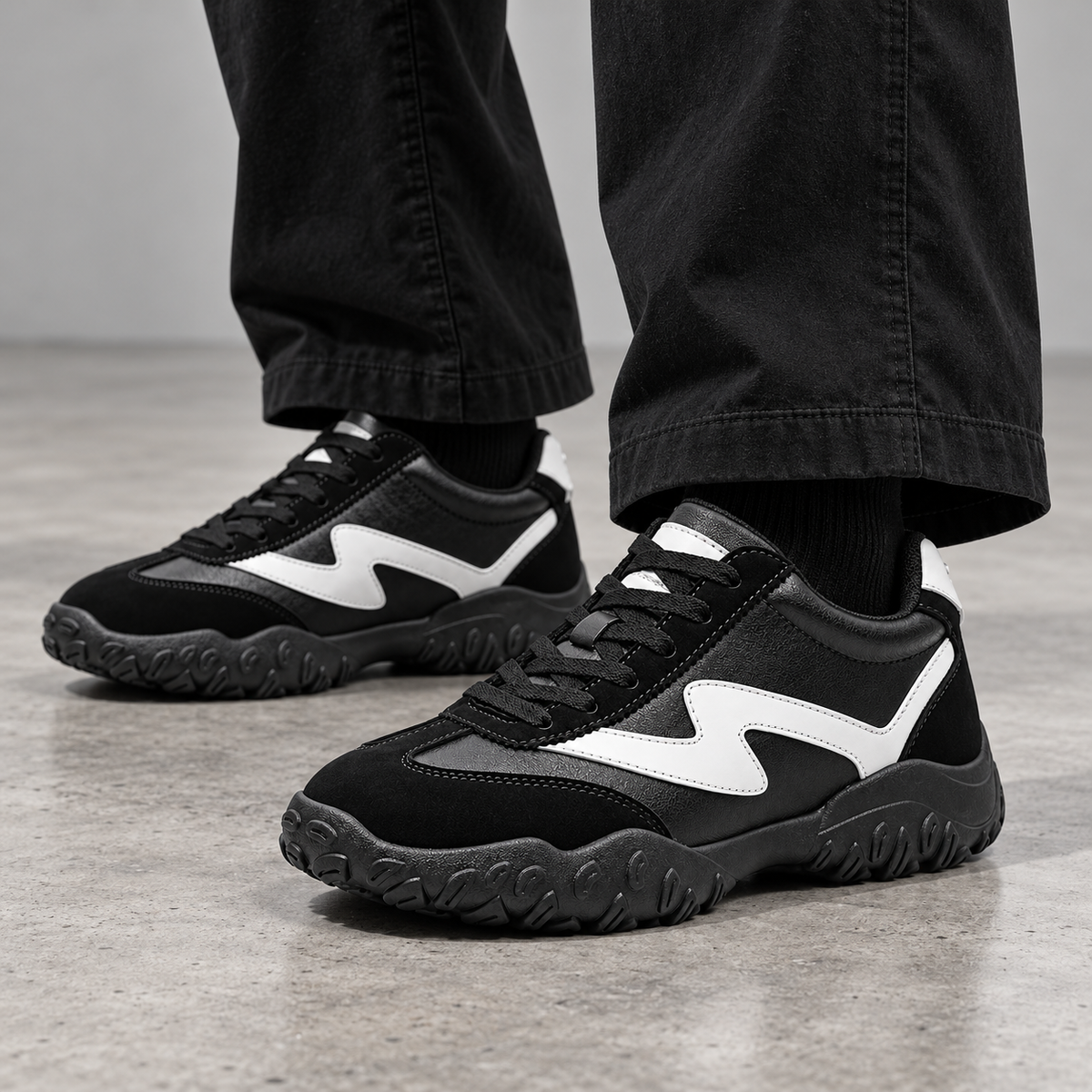 Mollo New York – sneaker noire sportive rehaussante homme, photo 3