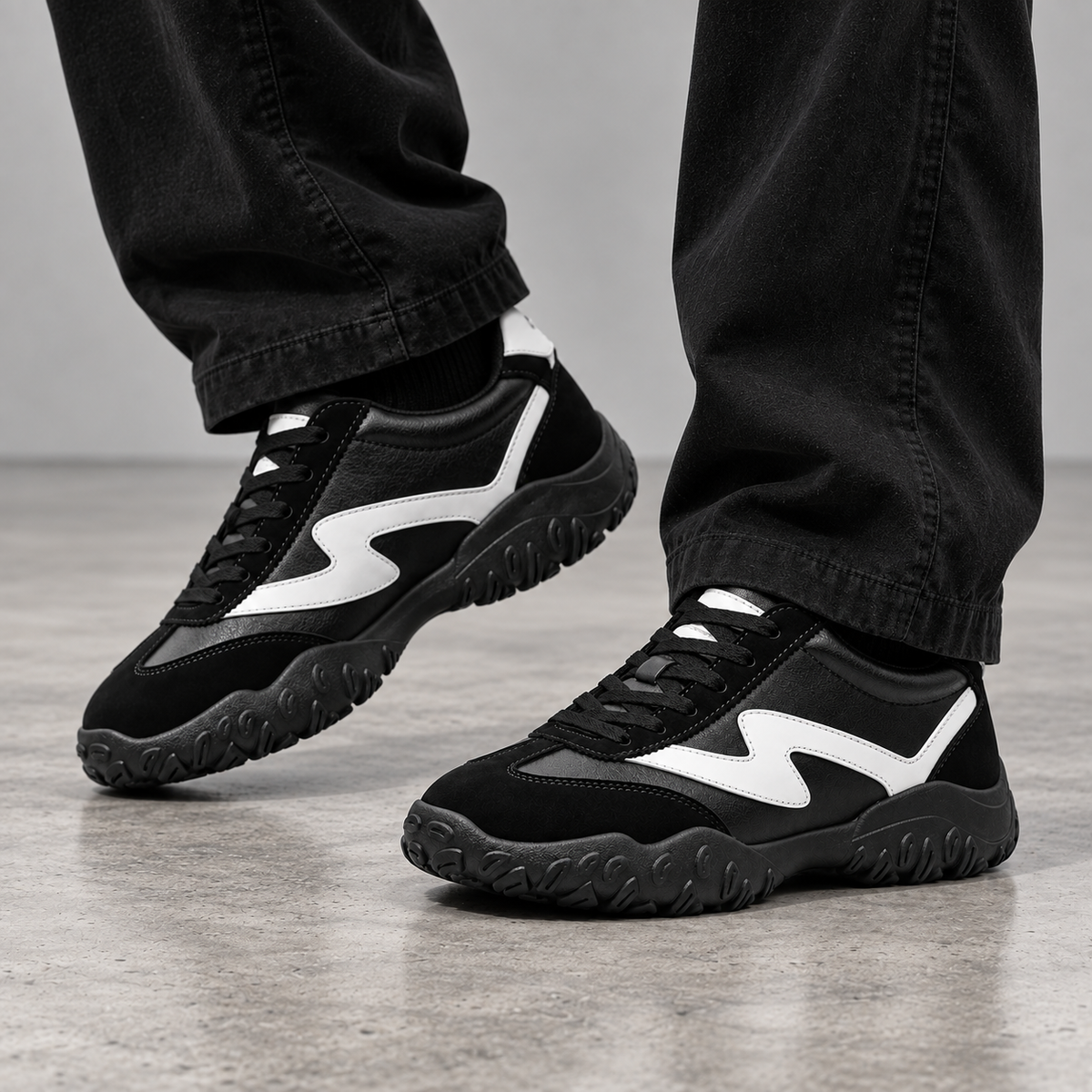 Mollo New York – sneaker noire sportive rehaussante homme, photo 4