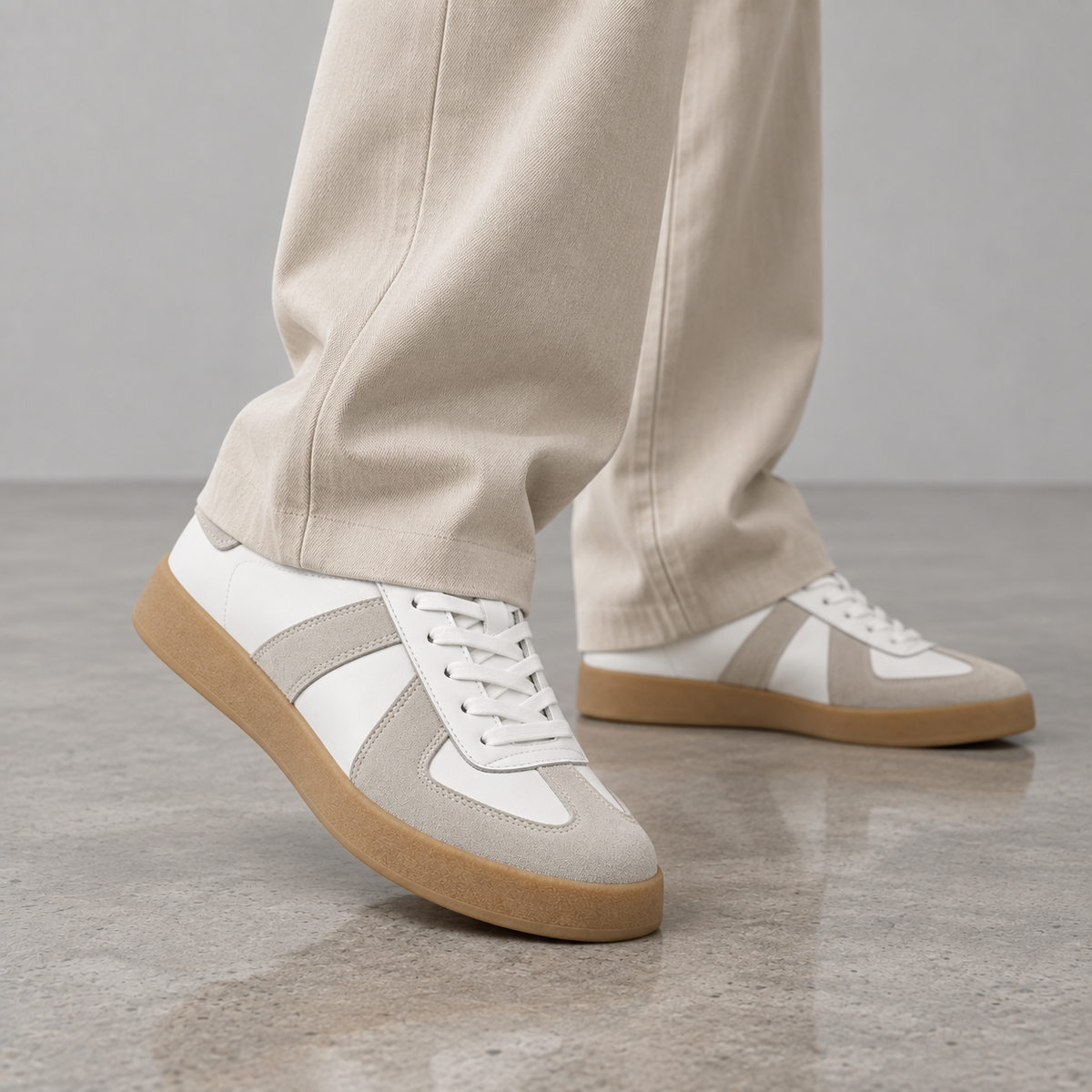 Mollo Original – sneaker rehaussante homme en cuir et daim, photo 3