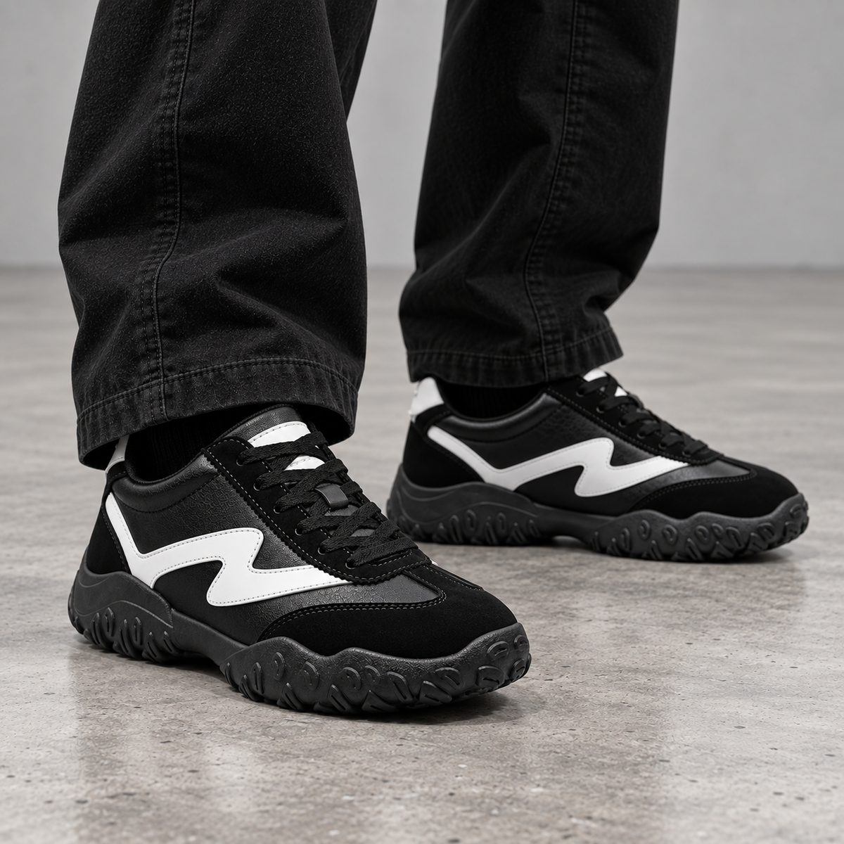 Mollo New York – sneaker noire sportive rehaussante homme, photo 2