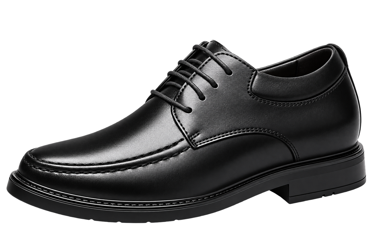 Mollo Saint-Germain – mocassin penny rehaussant homme en cuir noir, +8 cm invisibles